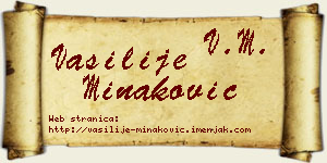 Vasilije Minaković vizit kartica